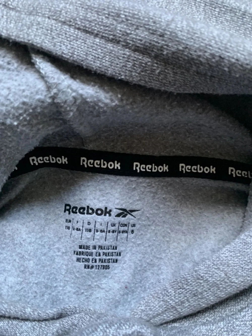 Lot of 2 Boys Sz 6 Reebok Gray Hooded Sweater and Champion Black Sweatpants